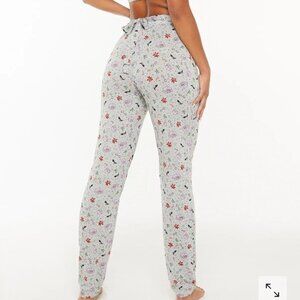 Savage Fenty Back Tie 'Tis the Savage PJ Pant Holiday Print Size M NWT